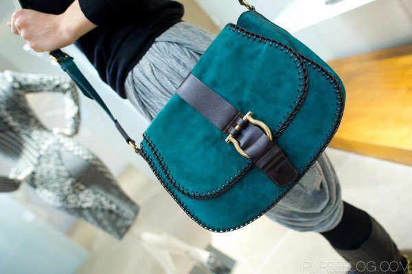 Salvatore Ferragamo Gancio Belt Line: A Spring 2011 Suede Satchel Review thumbnail