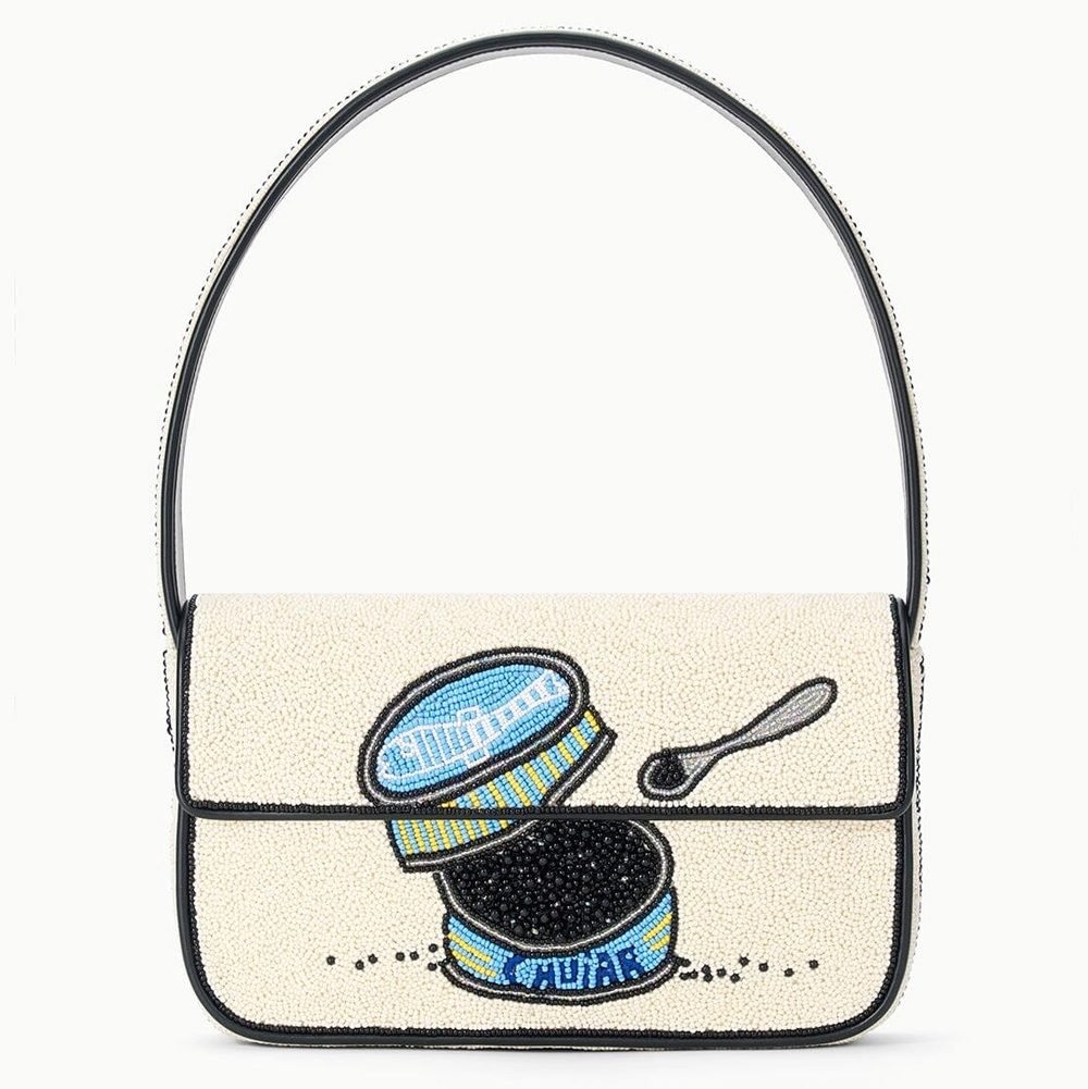 Reference image illustrating STAUD Tommy Bag Summer 2026: New Whimsical Iterations of the Viral Beaded Icon