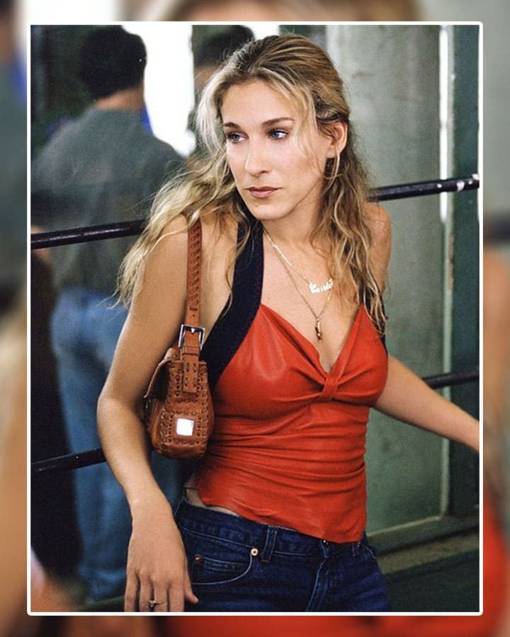 Reference image illustrating The Iconic Prada Nylon Bag That Launched Carrie Bradshaw's Legacy on Sex and the City
