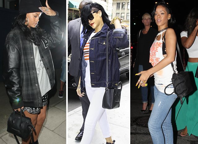Reference image illustrating Why Rihanna Can’t Put Down Her Black Celine Nano Luggage Tote