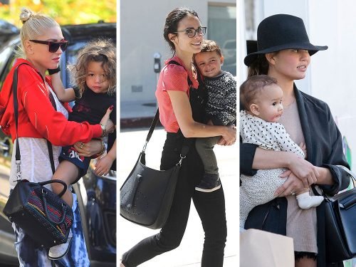 Celebrity Mom Handbag Style: What Alessandra Ambrosio, Chrissy Teigen, and More Carry with Their Kids thumbnail