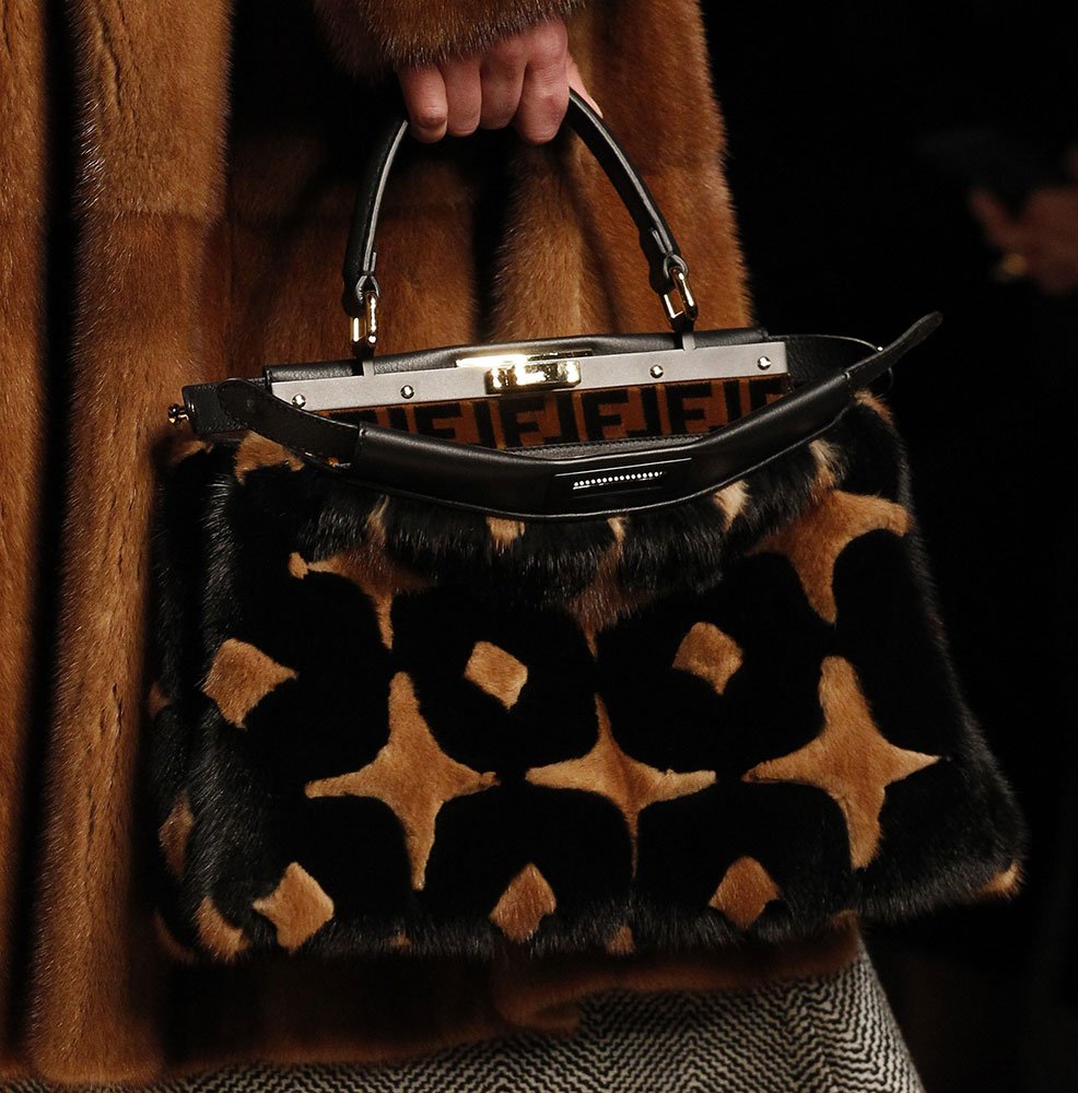Reference image illustrating Fendi Fall 2017 Runway: New Logo Hardware, Zucca Print, and Updated Baguette Bags