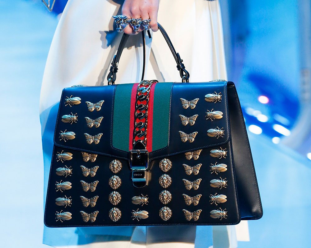Reference image illustrating Gucci Fall 2017 Handbags: Bamboo Details Take Center Stage in Alessandro Michele’s New Collection