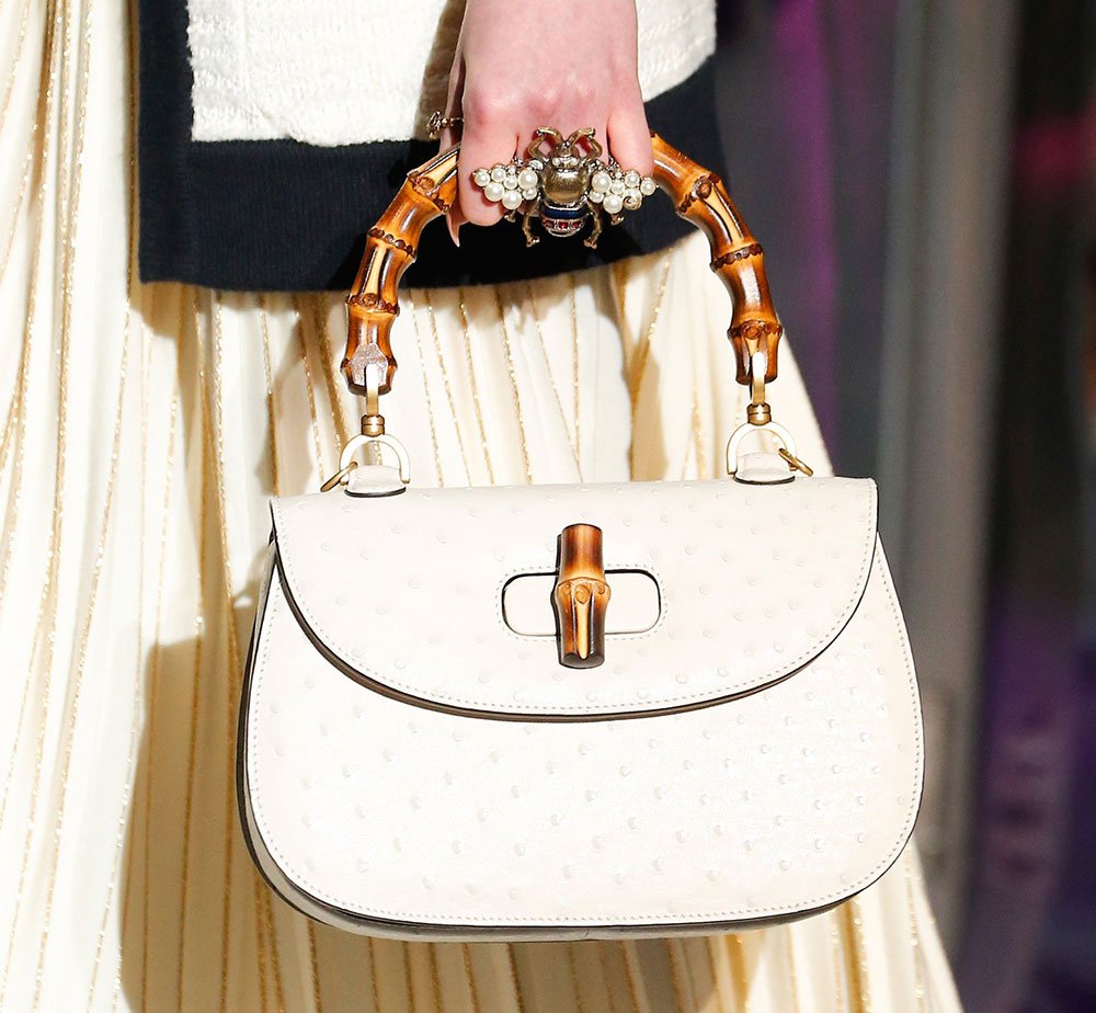 Reference image illustrating Gucci Fall 2017 Handbags: Bamboo Details Take Center Stage in Alessandro Michele’s New Collection