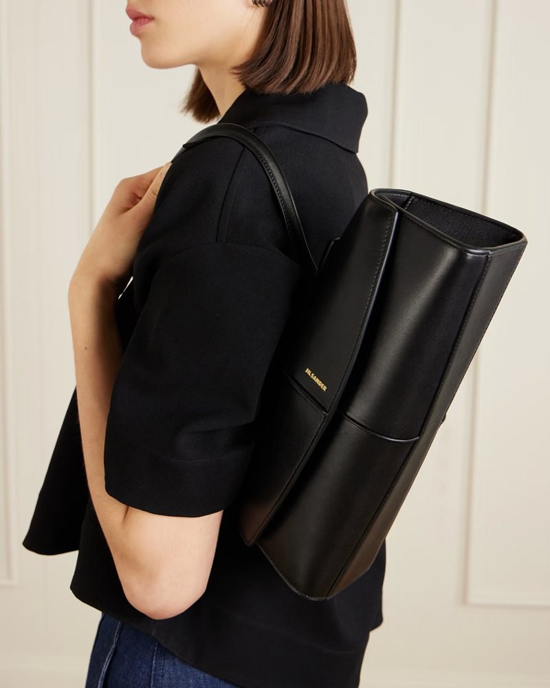 Reference image illustrating Jil Sander Linea Bag Review: Sculptural East-West Shoulder Bag for Spring 2026