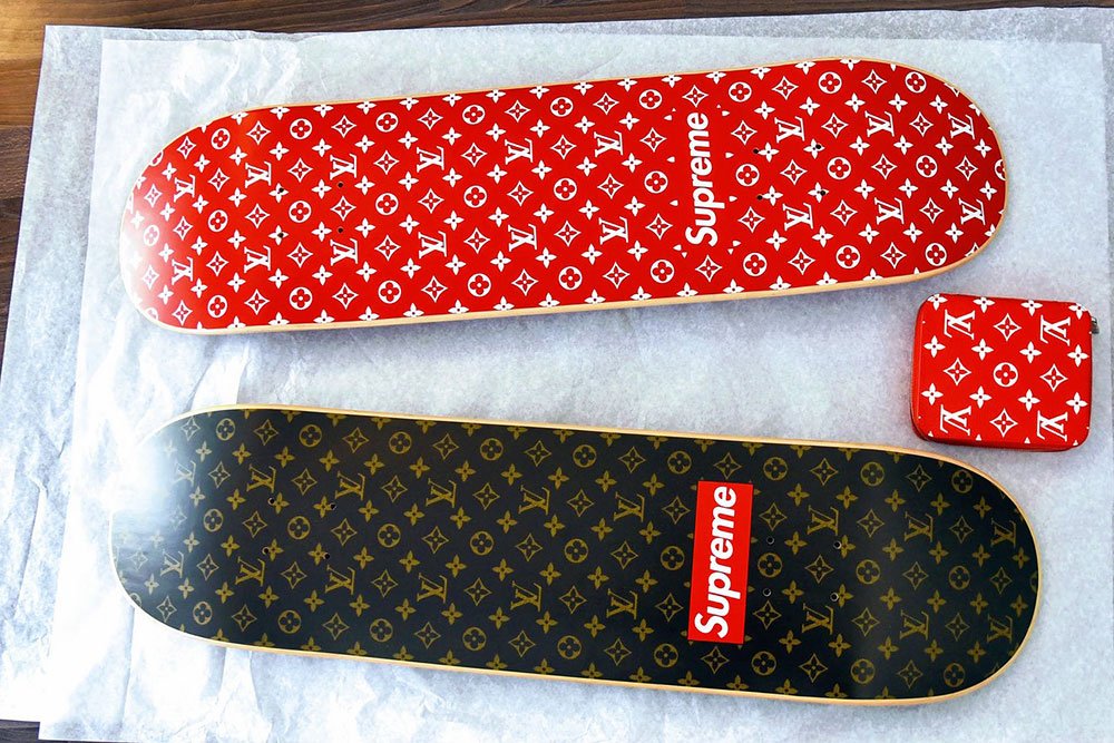 Reference image illustrating Louis Vuitton x Supreme Fall 2017: The Men's Bags and Accessories That Redefined Streetwear Luxury