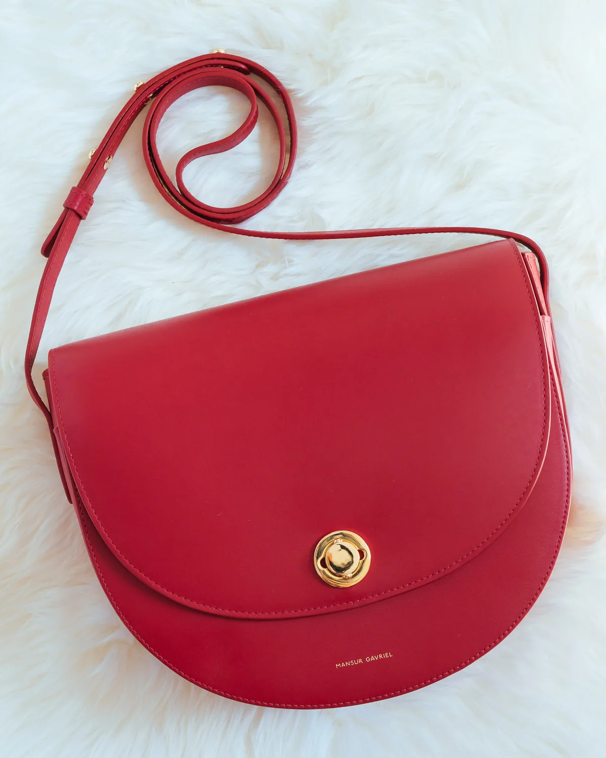 Reference image illustrating Mansur Gavriel Saddle Bag Review: Why the Flamma Red Is a Must-Have