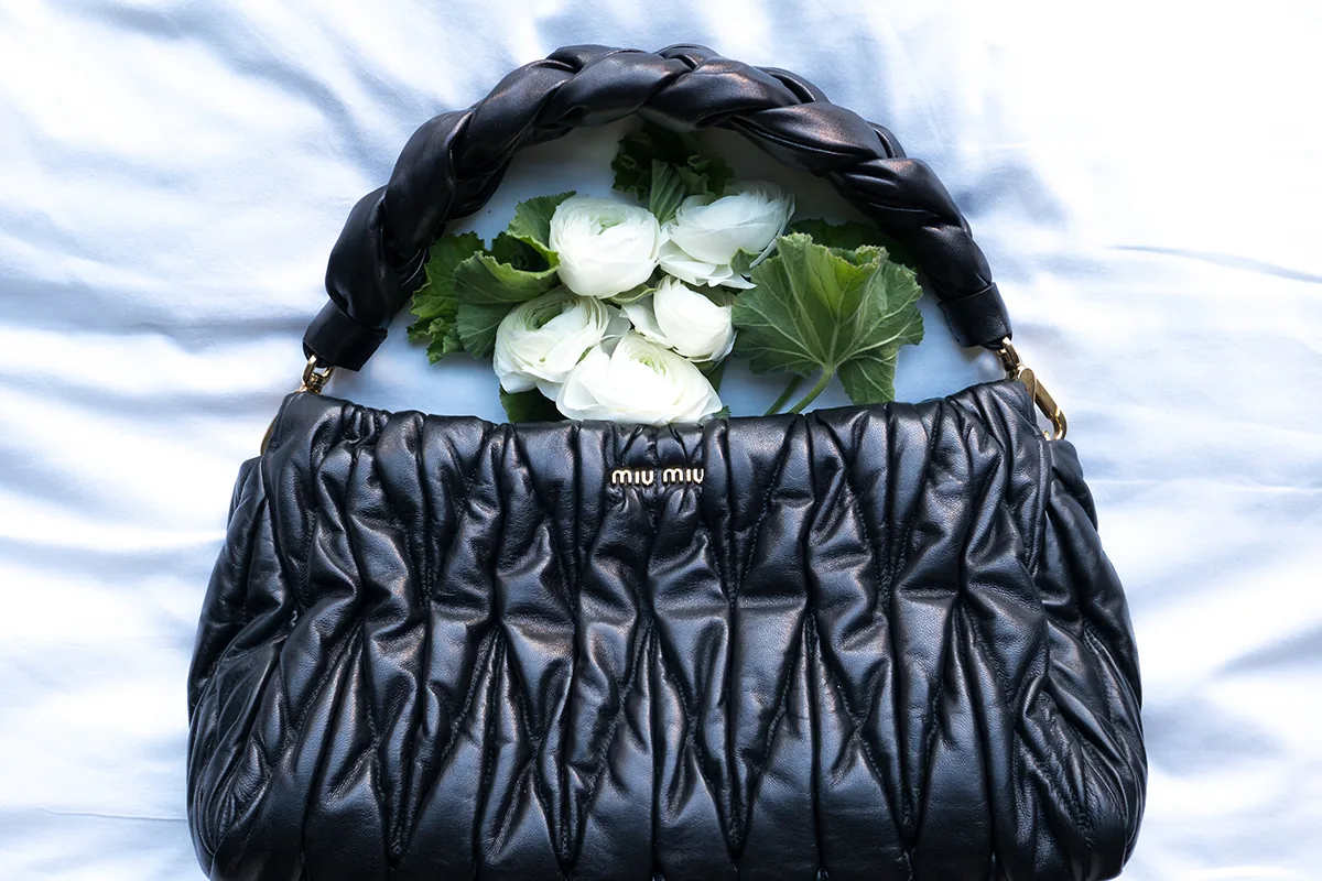 Reference image illustrating Miu Miu Mega Bag Review: Oversized Matelessé Returns for Spring 2017