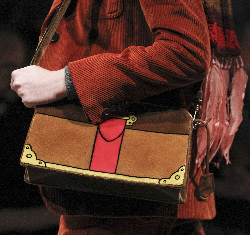 Reference image illustrating Prada Fall 2017 Handbags: Where Minimalist Frames Meet Maximalist Fur