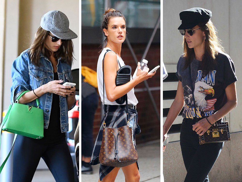 Reference image illustrating Alessandra Ambrosio’s Louis Vuitton Collection: Capucines, Neonoe, Petite Malle & More
