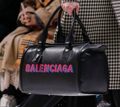 Balenciaga Fall 2018 Bags: Loud Logos, Puppy Prints, and a World Food Programme Partnership thumbnail