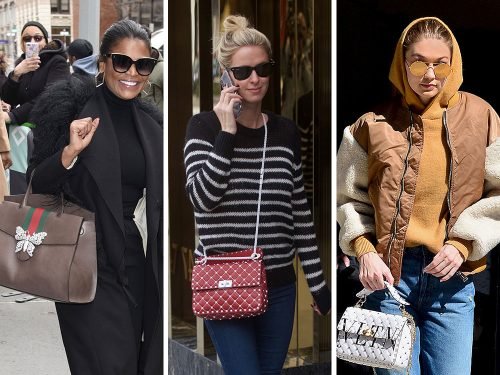Celebrities Spotted with Gucci, Balenciaga, Valentino and Their Own Bag Designs This Week thumbnail