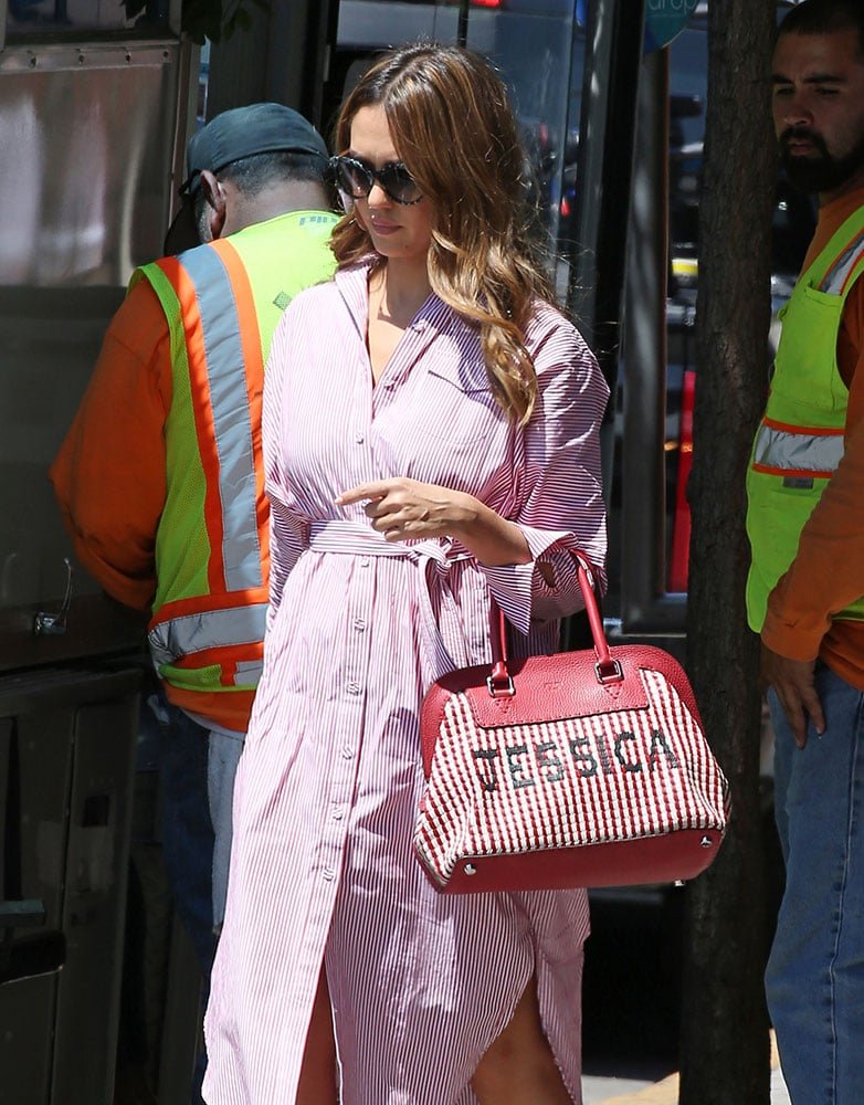 Reference image illustrating Celebrity Bag Watch: Jessica Simpson, Jennifer Lopez & More in NYC with Hermès, Valentino & Fendi