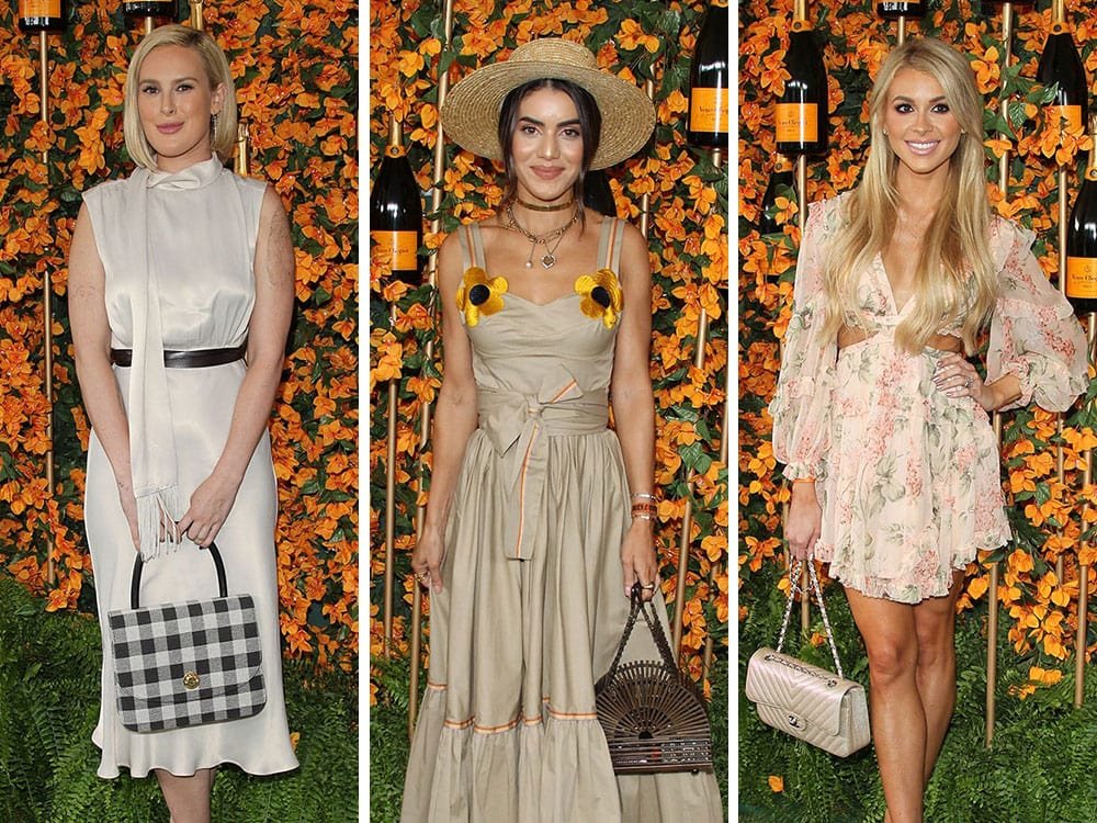 Reference image illustrating Celebrity Handbag Trends from the 2018 Veuve Clicquot Los Angeles Polo Classic