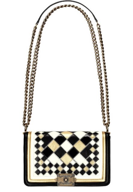 Reference image illustrating Chanel Cruise 2013 Handbag and Jewelry Collection: A Closer Look at Tweed, BOY Bags, and Enamel Accents