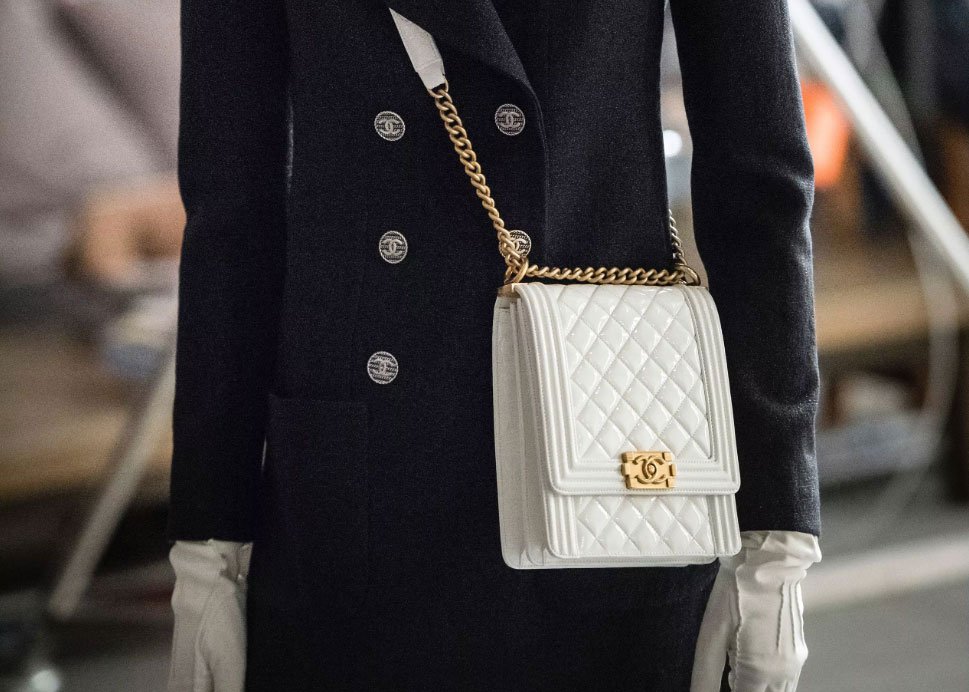 Reference image illustrating Chanel Cruise 2019 Bags: Nautical Elegance and the New Boy Bag Proportion