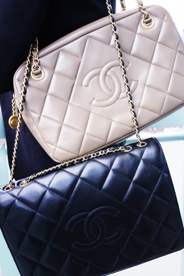 Reference image illustrating Chanel Diamond Bag Fall 2013 Collection: Sizes, Prices, and Design Details