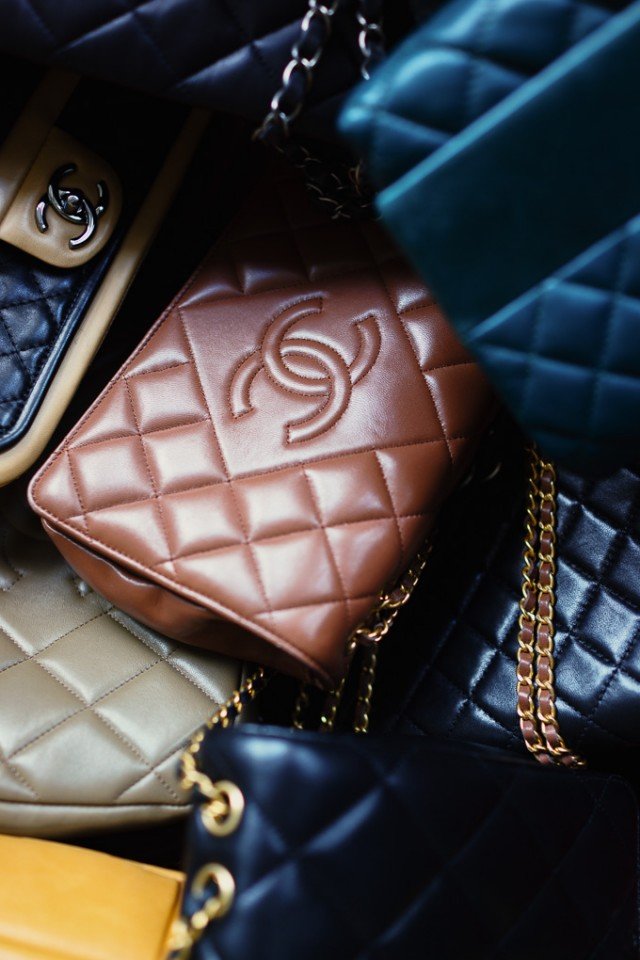Reference image illustrating Chanel Diamond Bag Fall 2013 Collection: Sizes, Prices, and Design Details