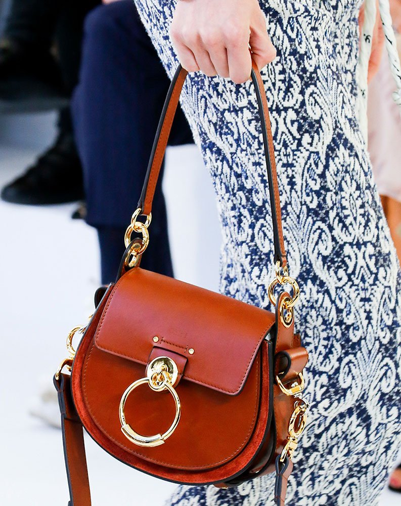 Reference image illustrating Chloé Spring 2019 Handbags: Bold C Logo Hardware and the Return of the Marcie