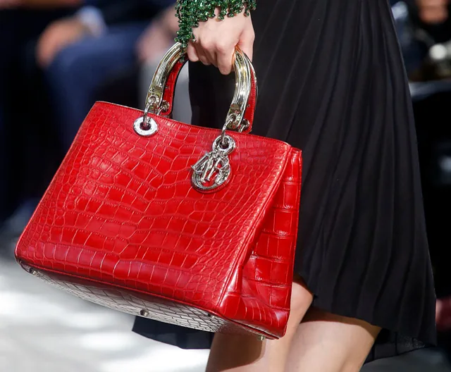 Reference image illustrating Dior Spring 2014 Handbags: A Luxurious Focus on Exotic Leathers