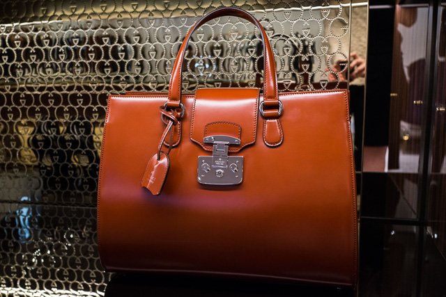 Reference image illustrating Gucci Fall 2013 Handbag Collection: Femme Fatale Silhouettes and Retro Hardware