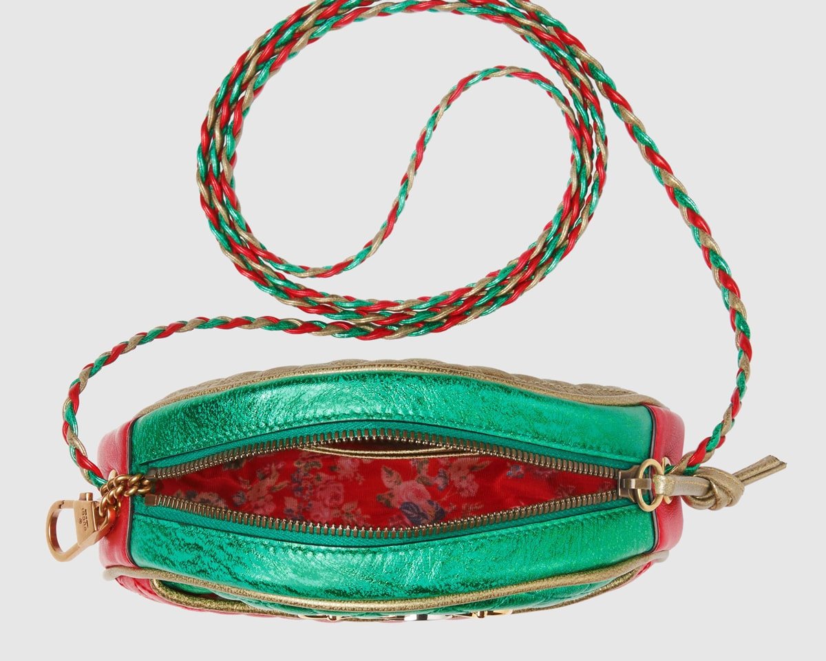 Reference image illustrating Gucci Metallic Mini Bag Review: A Bold Statement Piece from the Fall 2018 Collection