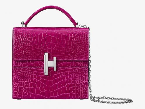 Hermès Cinhetic Top Handle Bag Debuts Online in Exquisite Alligator Leather thumbnail