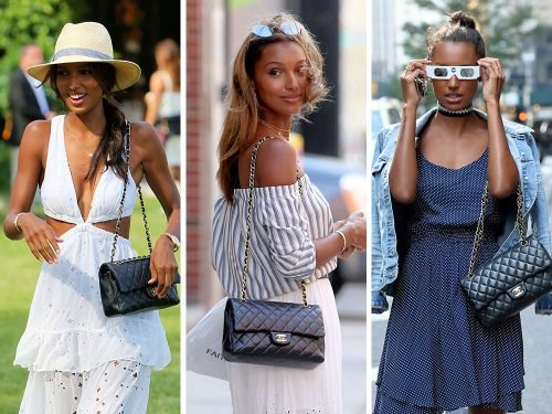 Jasmine Tookes and Her Black Chanel Classic Flap Bag: A Year-Round Style Study thumbnail