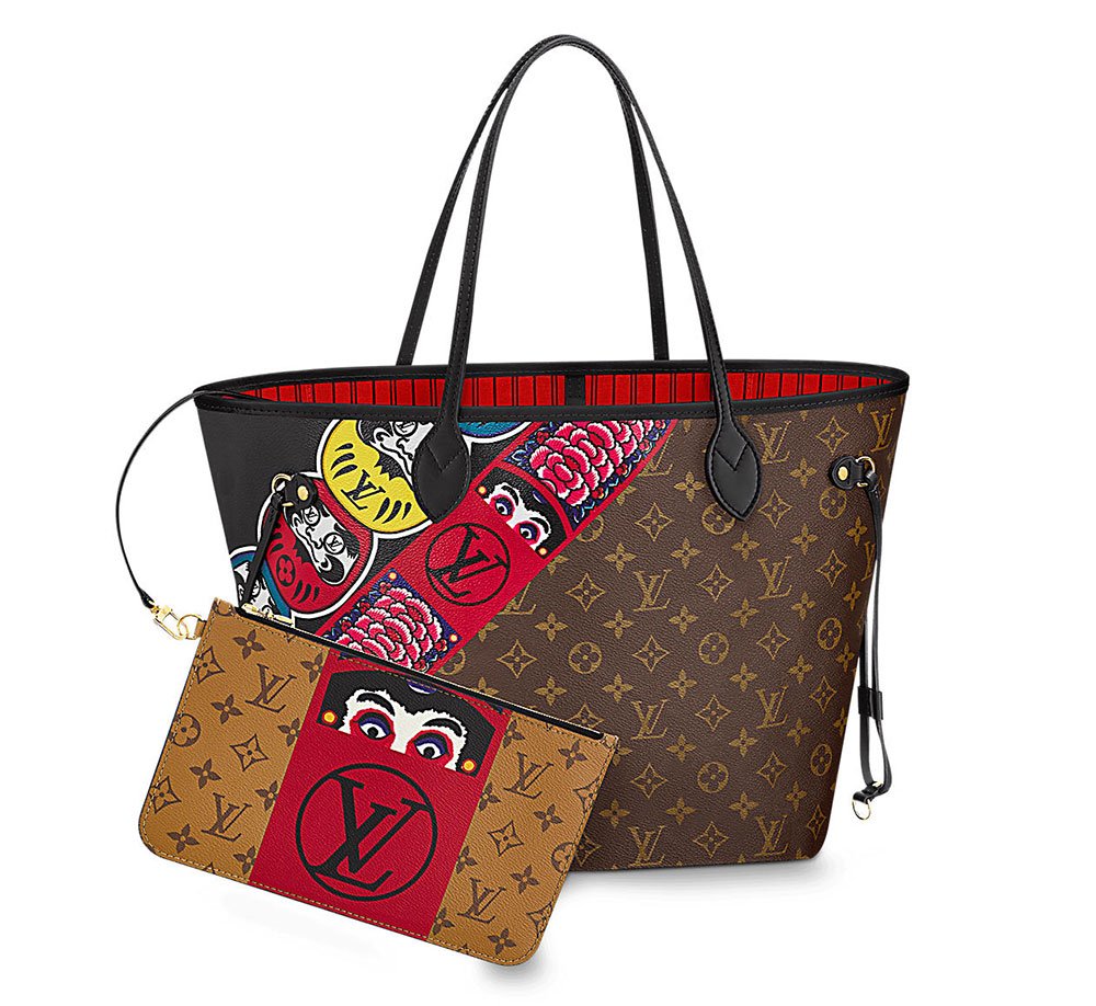 Reference image illustrating Louis Vuitton Cruise 2018 Kabuki Bags: Kansai Yamamoto Collaboration Now Available