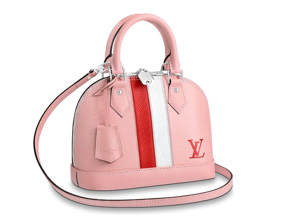 Reference image illustrating Louis Vuitton Fall 2018 Bags: Classic Silhouettes Meet Bold Stripes in Monogram and Epi Leather