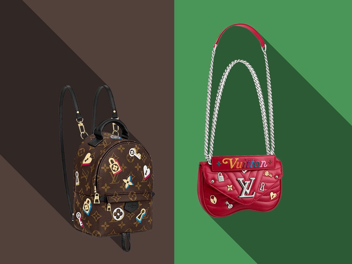 Reference image illustrating Louis Vuitton Love Lock Collection Spring 2019: Hearts, Locks & Keys on Iconic Bags