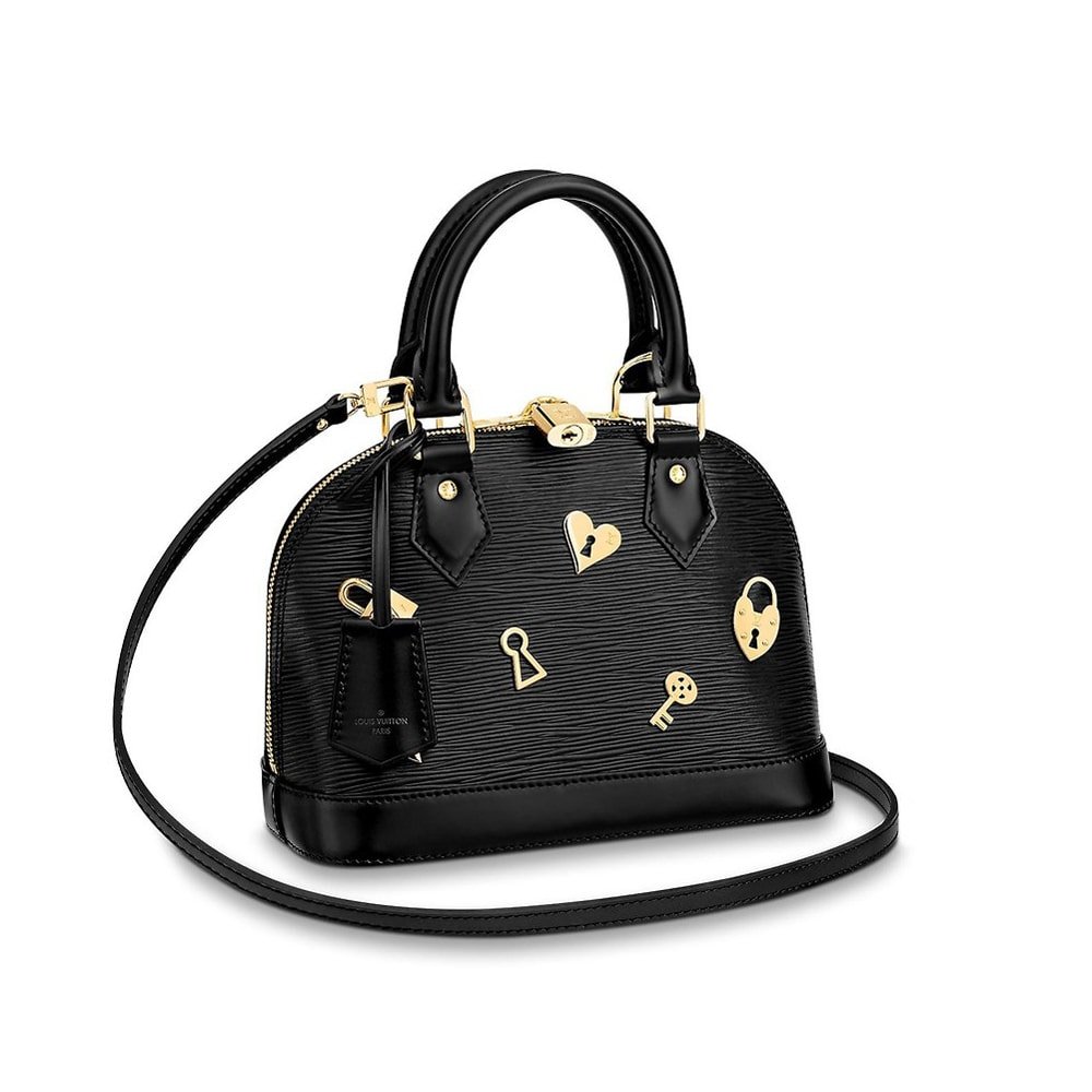 Reference image illustrating Louis Vuitton Love Lock Collection Spring 2019: Hearts, Locks & Keys on Iconic Bags