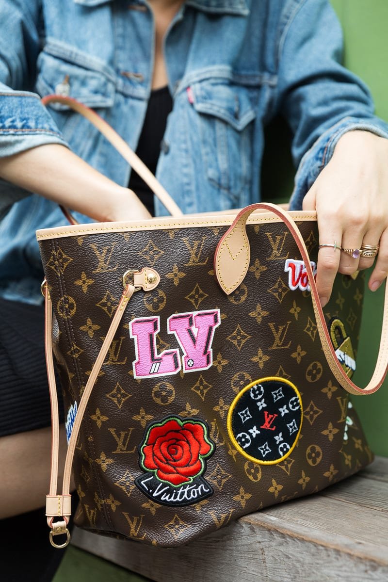 Reference image illustrating Louis Vuitton Patches Neverfull MM Review: A Playful Take on the Classic Monogram Tote
