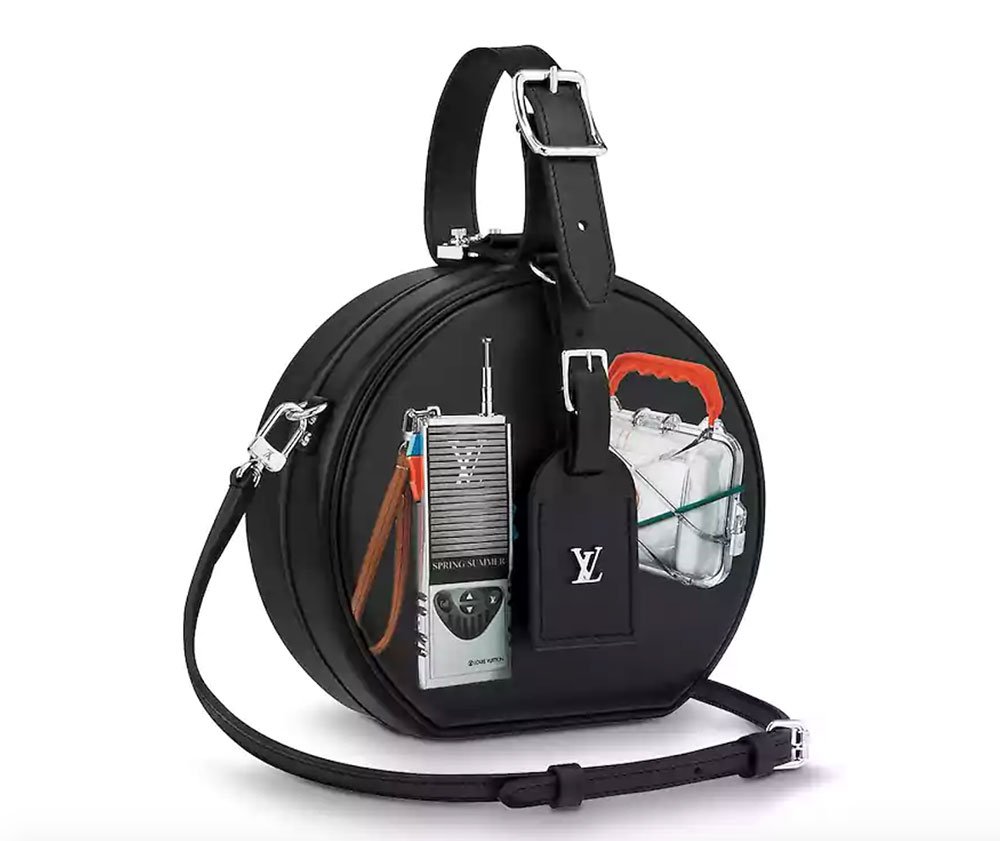 Reference image illustrating Louis Vuitton Pre-Fall 2018 Bags Feature Whimsical Watch and Lighter Illustrations