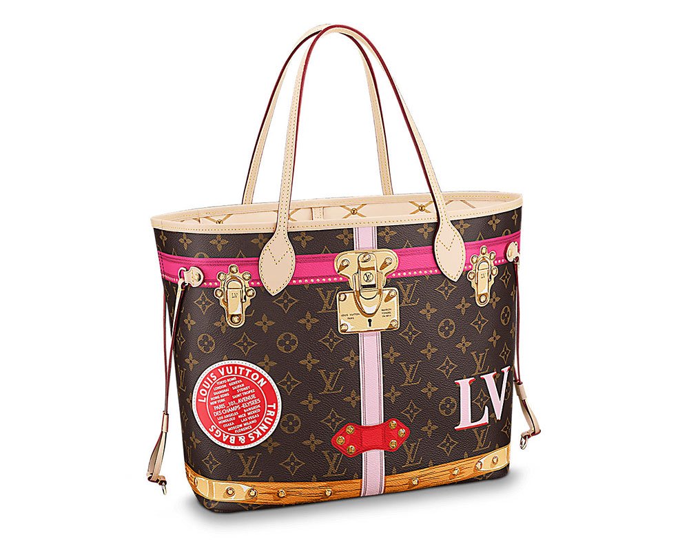Reference image illustrating Louis Vuitton Summer 2018 Capsule: Cartoon Trunk Details on Speedy, Neverfull & More