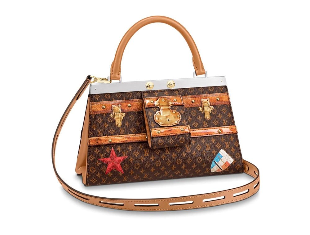 Reference image illustrating Louis Vuitton Time Trunk Collection Fall 2018: Trompe L’Oeil Meets Vintage Monogram