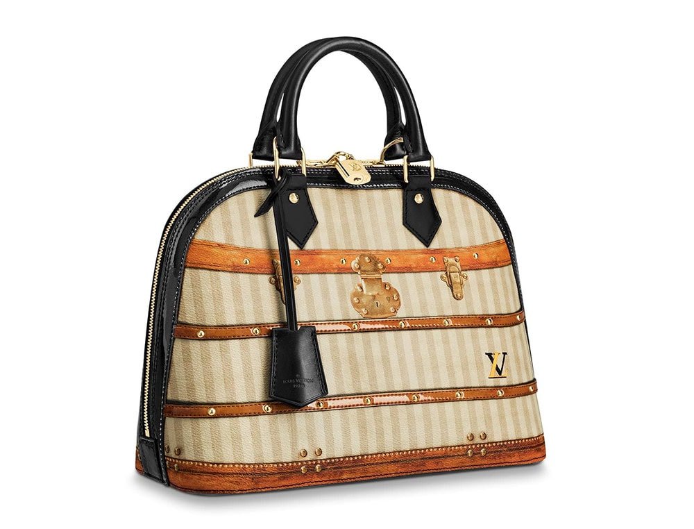 Reference image illustrating Louis Vuitton Time Trunk Collection Fall 2018: Trompe L’Oeil Meets Vintage Monogram