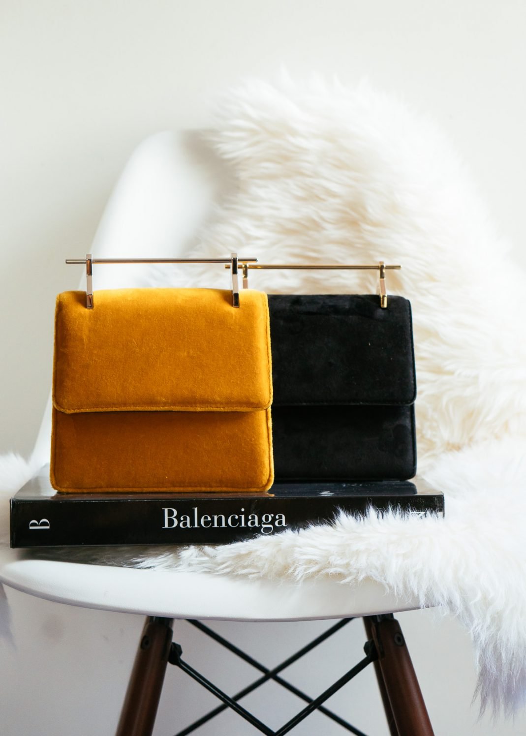 Reference image illustrating M2Malletier Mini Collectionneuse Velvet Bag: A Unique Fall Statement Piece