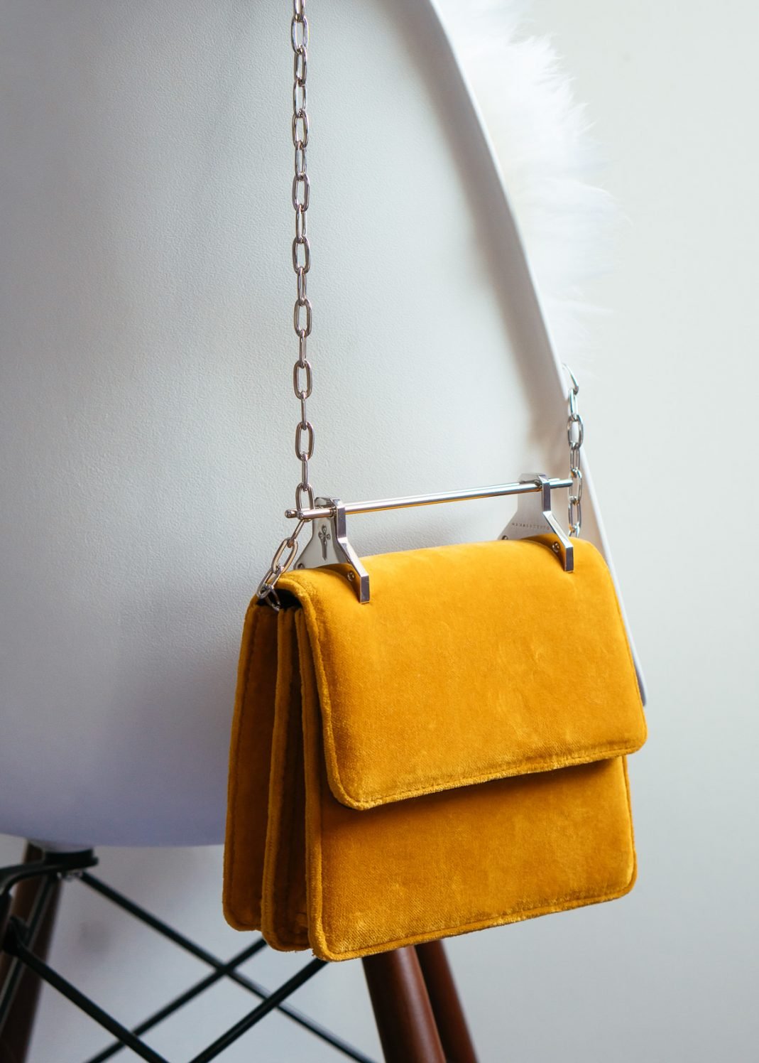 Reference image illustrating M2Malletier Mini Collectionneuse Velvet Bag: A Unique Fall Statement Piece