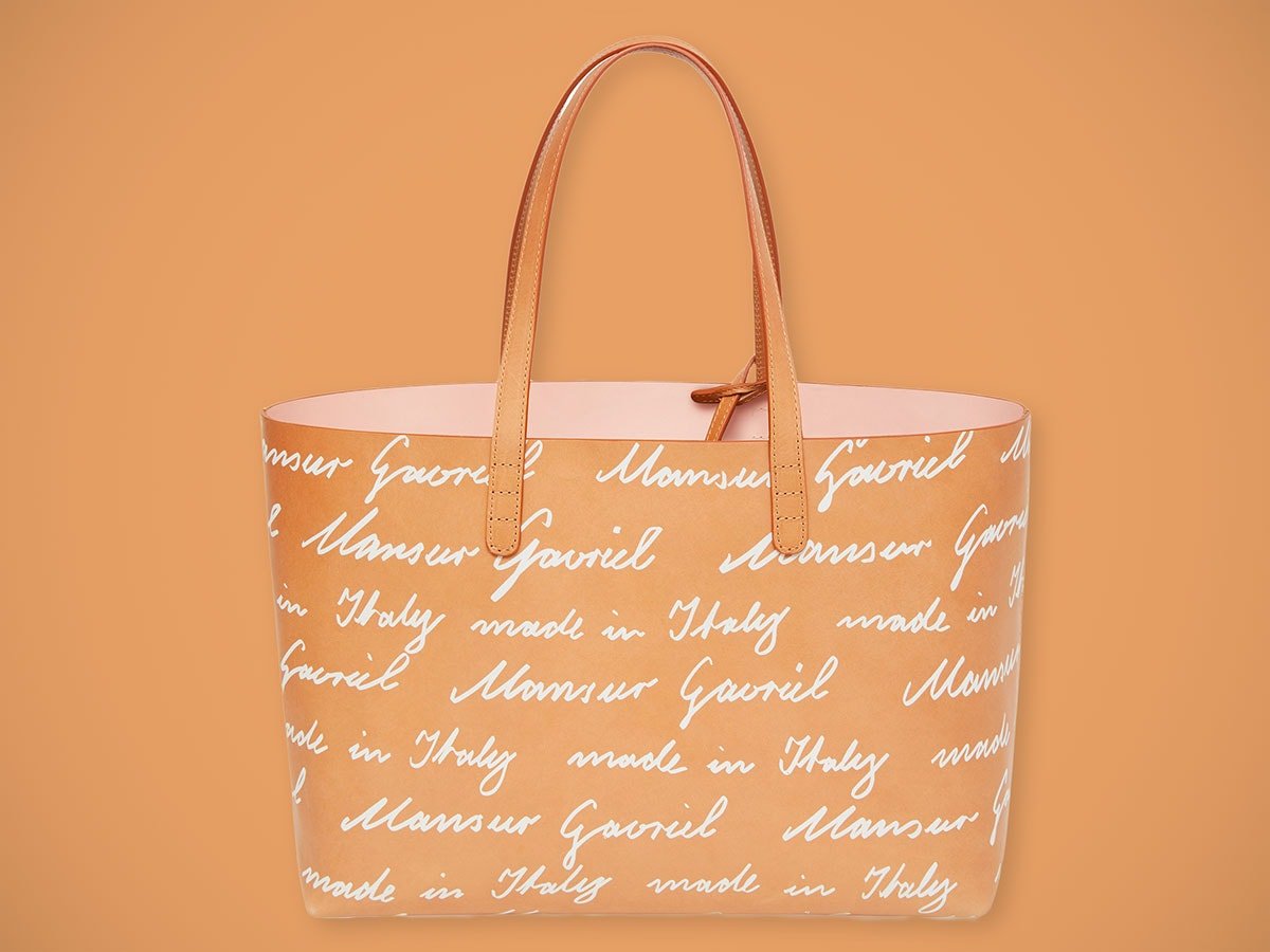 Reference image illustrating Mansur Gavriel Debuts Its First Logo Print: A Handwritten Script on the Small Tote