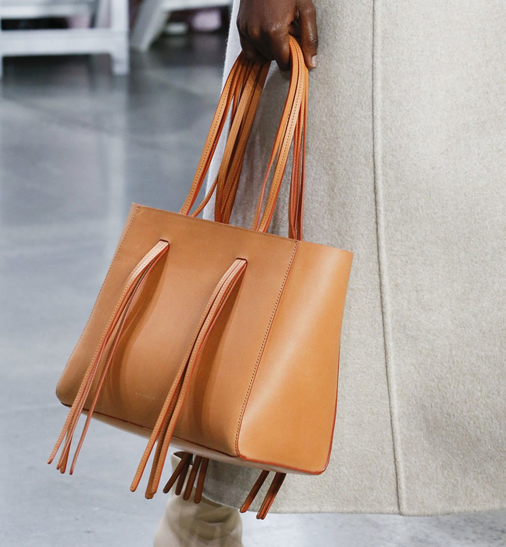Reference image illustrating Mansur Gavriel Fall 2018: Shearling, Fringe, and Stripes Debut in See-Now-Buy-Now Collection