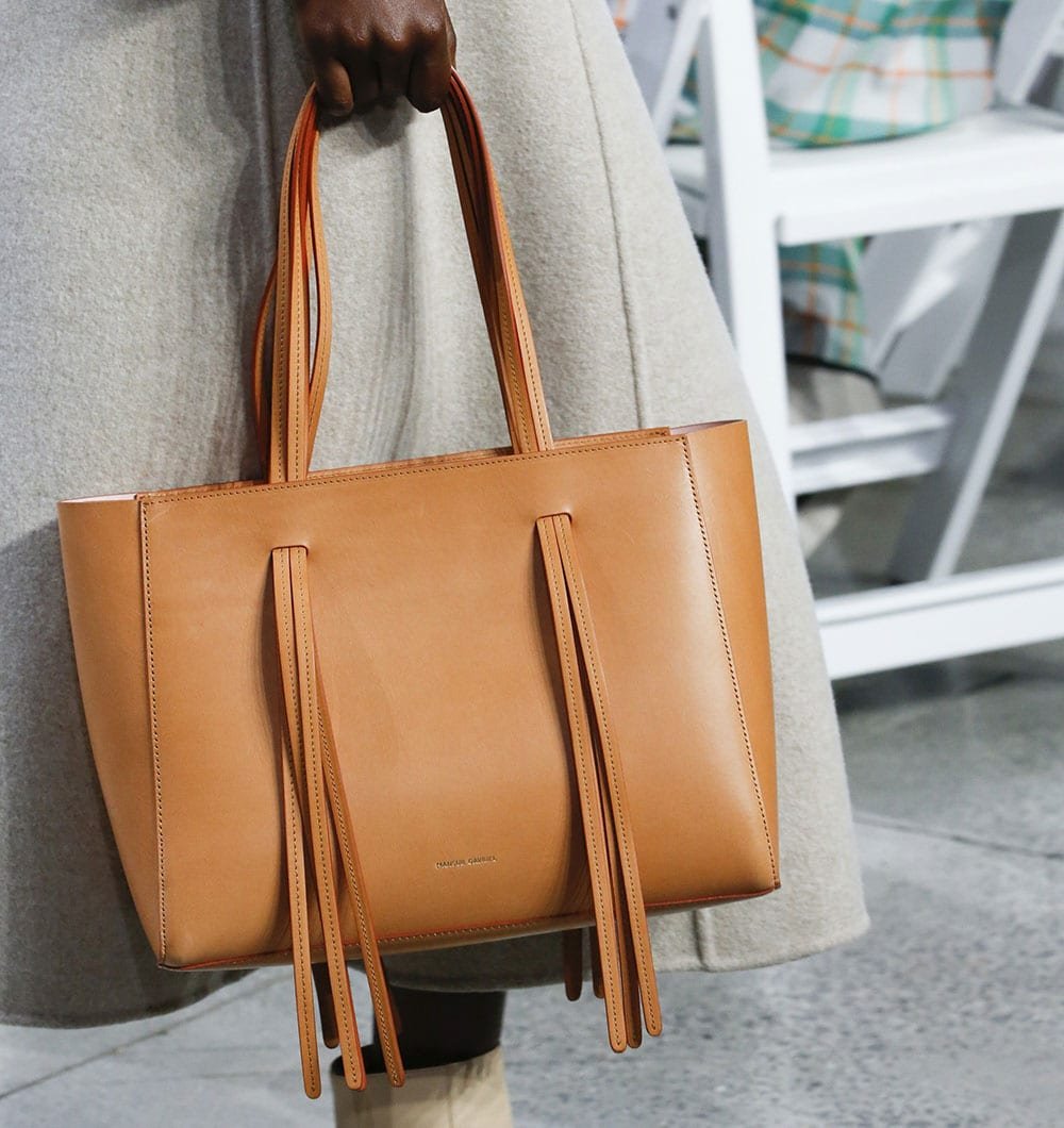 Reference image illustrating Mansur Gavriel Fall 2018: Shearling, Fringe, and Stripes Debut in See-Now-Buy-Now Collection