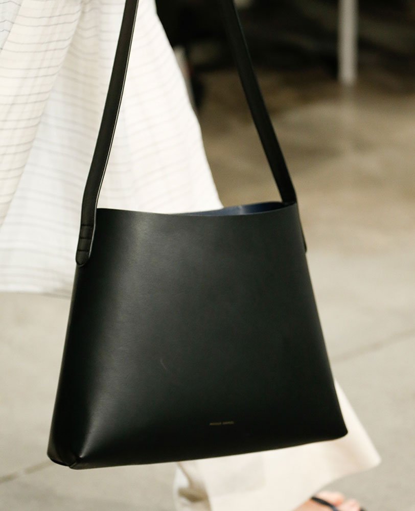 Reference image illustrating Mansur Gavriel Spring 2018: New Bag Shapes and Instant-Access Colors Debut on the Runway