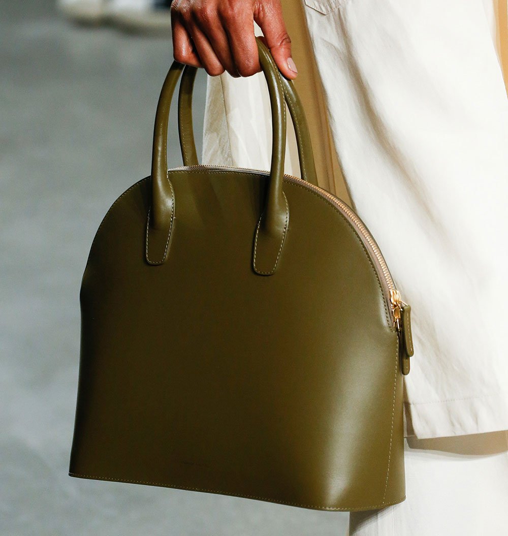 Reference image illustrating Mansur Gavriel Spring 2018: New Bag Shapes and Instant-Access Colors Debut on the Runway