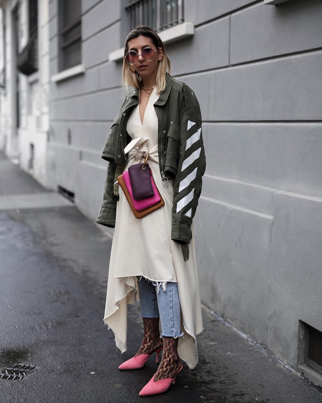Reference image illustrating Milan Fashion Week Fall 2018 Street Style Bags: The Best Instagram Finds