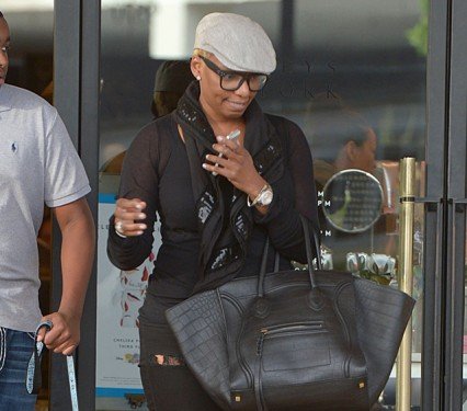Nene Leakes Spotted with Crocodile Celine Phantom Tote at Barneys Los Angeles thumbnail