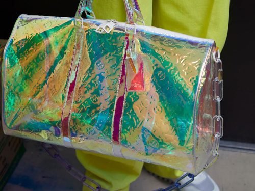 Virgil Abloh's Louis Vuitton Debut: Holographic Keepall Bag Preview thumbnail