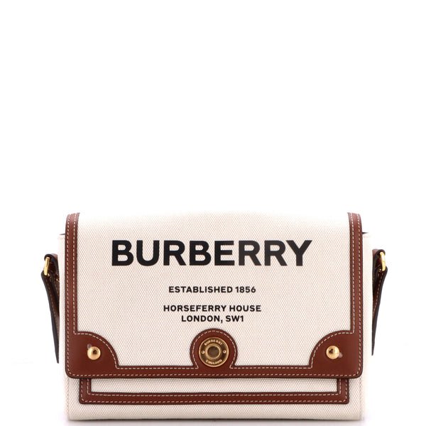 Reference image illustrating Burberry Note Crossbody Bag Canvas with Leather Medium: A Comprehensive Review
