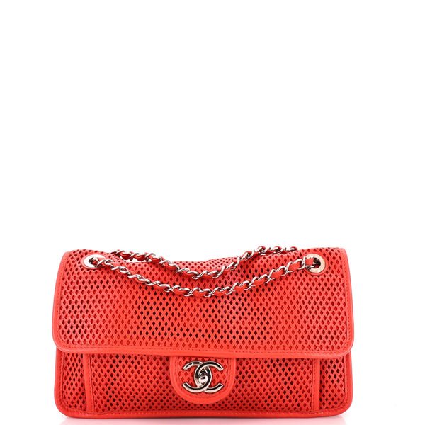 Reference image illustrating Chanel Up In The Air Flap Bag Perforated Leather Medium: A Detailed Review