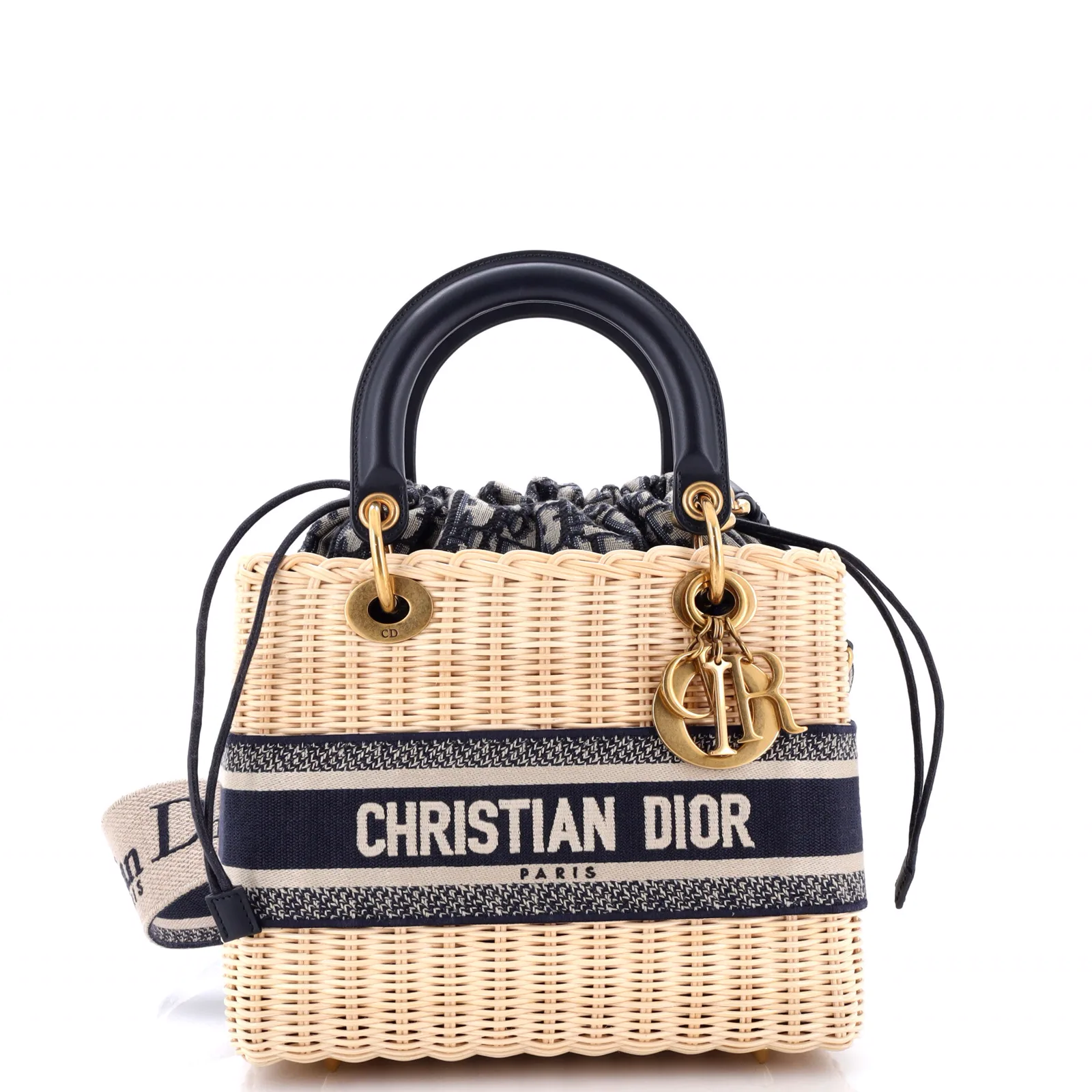 Lady Dior Bag Wicker and Oblique Canvas Medium: A Timeless Blend of Craftsmanship and Style thumbnail